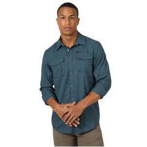 Wrangler® Men's Midnight Navy Blue Long Sleeve Hike Shirt