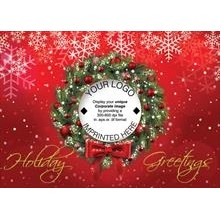 Snowy Wreath Logo Card