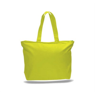 Jumbo Canvas Zipper Tote