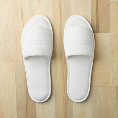 Open Toe Washable Terry Slippers