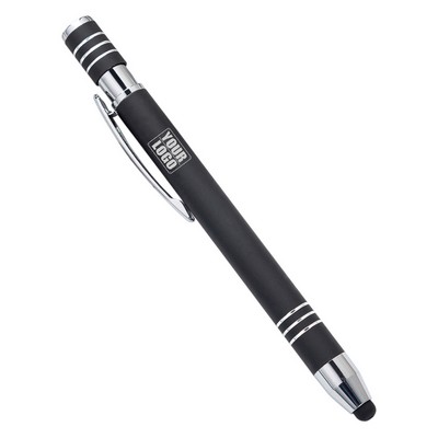 Soft Touch Metal Pen With Stylus