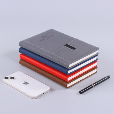 A5 Hardcover Notebook With Cellphone Pocket