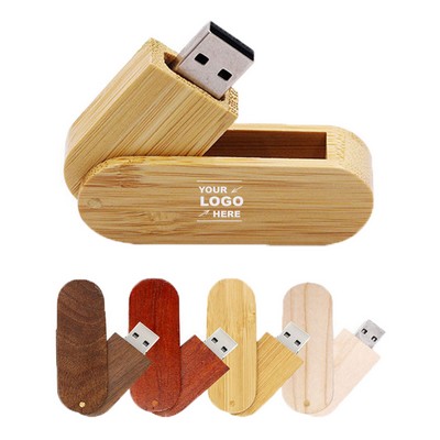 Wooden Rotating USB Flash Drive