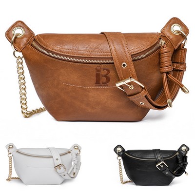 PU Leather Fanny Pack Crossbody Purse for Women