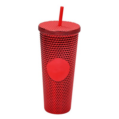 24 oz. Studded Tumbler with Lid and Straw