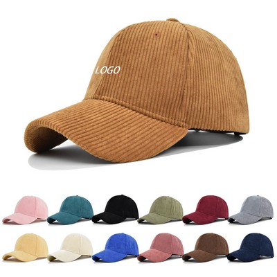 6 Panel Corduroy Baseball Cap