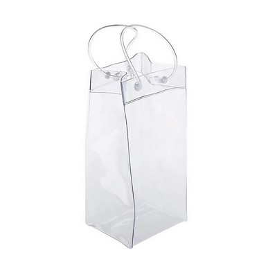 "Elegant PVC Wine Cooler Gift Bag: Stylish Beverage Carrier"