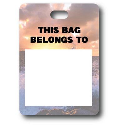 Full Color Small Rectangle Luggage Bag Tag