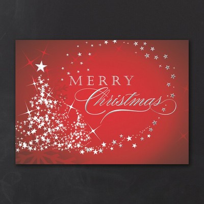 Starry Tree Merry Christmas Card