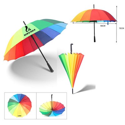 44" Arc Rainbow Umbrella