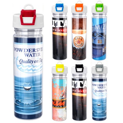 Two Tone Pop Up 18 Oz Full Color Insert Bottle