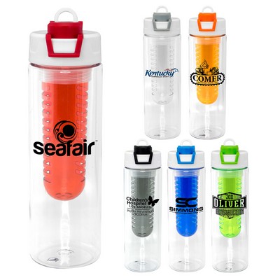 Two Tone Pop Up 24 oz. Recycled Bottle with Infuser