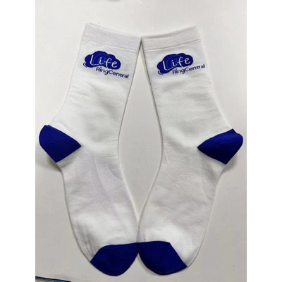 Custom Jacquard Knitted Dress Socks Crew Socks