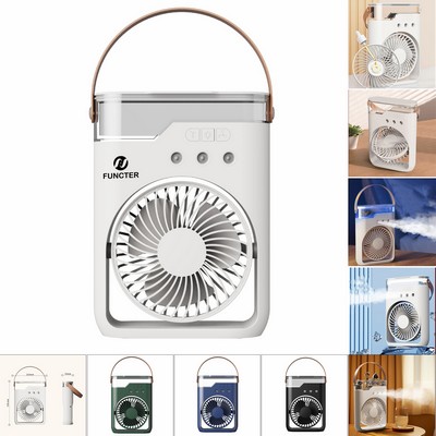 Portable Air Conditioner Fan Mini Evaporative Air Cooler with 7 Colors LED Light