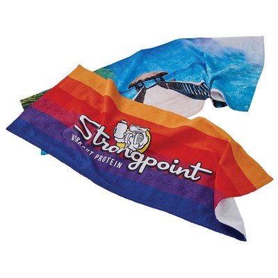 Micro Fiber Polyester Beach Towel with Full Color Print