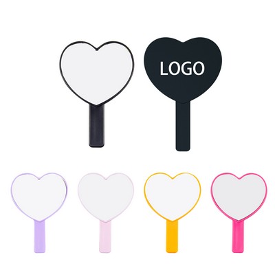 Heart Shaped Travel Handheld Mirror