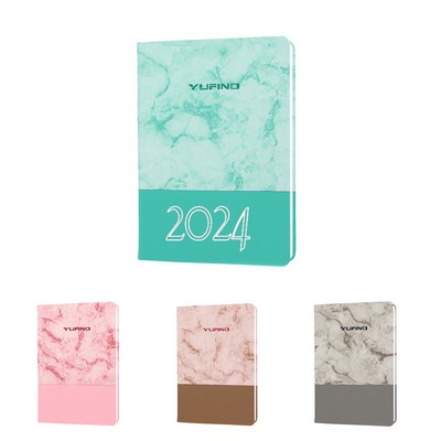 A5 New Marble Splicing PU Leather Business Notepad