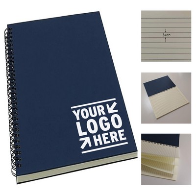 10.5 x 7.3 Inch 140-Page Spiral Lined Journal Notebook