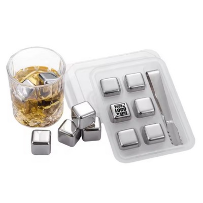 6 Pcs Stainless Steel Ice Cubes Set