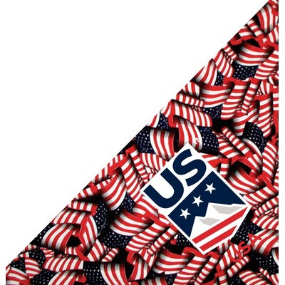 22" x 22" USA Made American Flag Pet Triangle Bandanna (Med-LG)