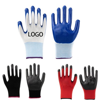 Polyester Nitrile Dipped Gloves