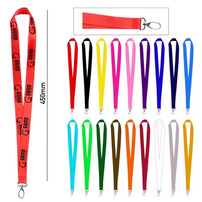 3/4'' Full Color Polyester Value Lanyard w/ Metal Oval Claw