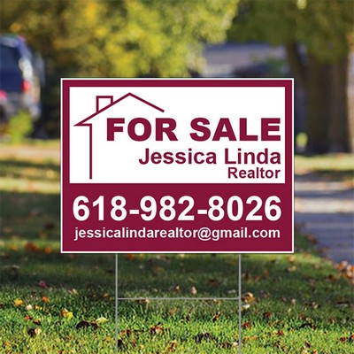 24" x 18" Single Side Yard Signs - One Color