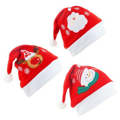 Embroidery Pattern Felt Christmas Santa Hat