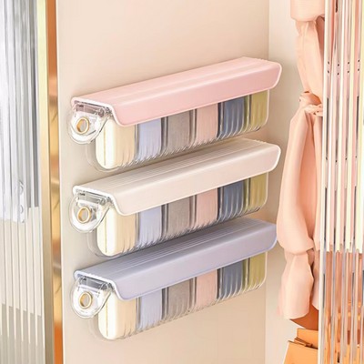 Plastic Compartment Closet Storage Box Wall Mounted Underwear And Sock Drawer Organizer