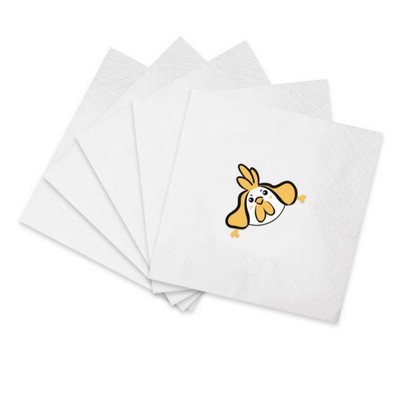 White 2 Ply Beverage Napkin