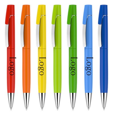 Metal Clip Pen Rotary Business Simple Ballpoint Pen