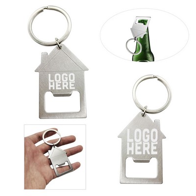 House Shaped Bottle Opener Keychain