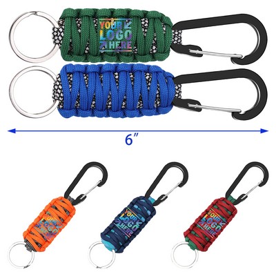 Paracord Keychain with Carabiner Paracord Lanyard Clip