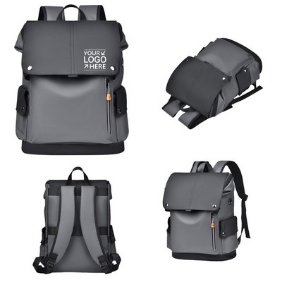 Multi-functional Waterproof PU Backpack with Large Capacity