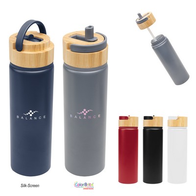 27 Oz. Ellis Recycled Aluminum Bottle With Bamboo Lid