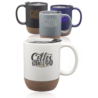 Ceramic Custom Mugs with Cork Bottom - 13 oz