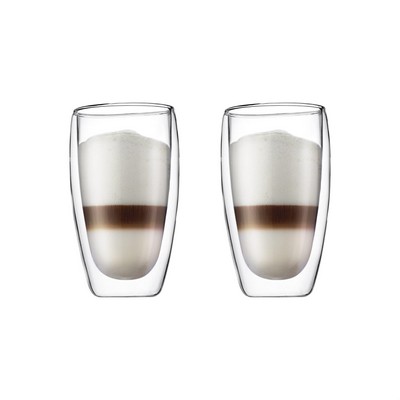 Bodum 2Pc Pavina Double Wall 15Oz Drinking Glasses