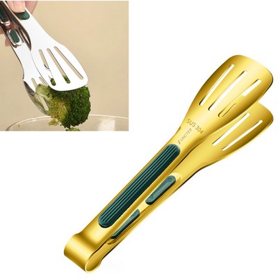 6.9" L Stainless Steel Kitchen Tong Metal Food Clip