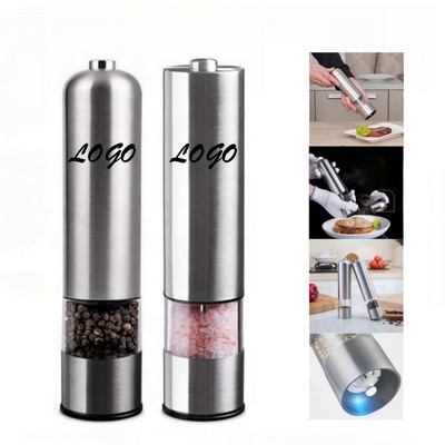 Stainless Steel Electric Salt & Pepper Grinder