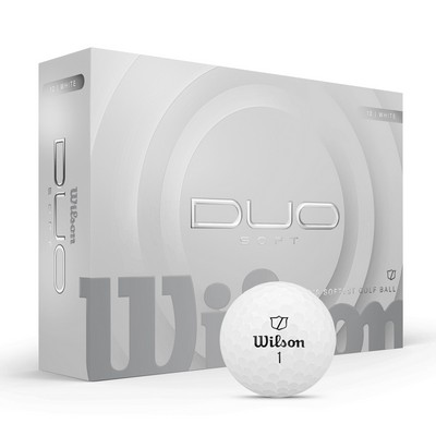 Wilson DUO Soft Logo Golf Balls - 1 Dozen/1 Pole