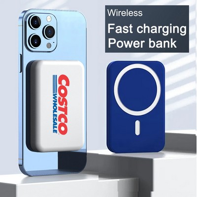 15W Fast Charging Wireless Magnetic Power Bank 5000mah