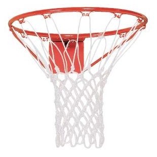 Anti-Whip Heavy White Nylon Basketball Net