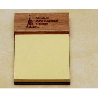 4.1"x3" 3"x3" Walnut 3"x3" Post-it Pad Holder With Vinyl Base (2h)