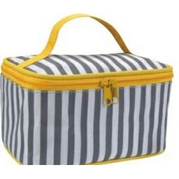 Tone to Tone Stripe Cosmetic Bag