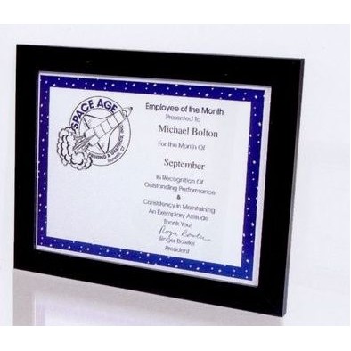 Matte Black Polymer Certificate frame - 11x14