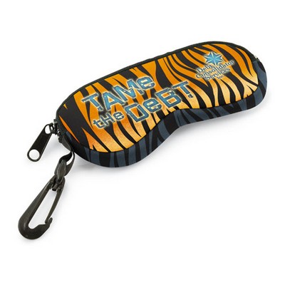 Neoprene Eyeglass Case w/ Zipper & Clip (4-Color Process)