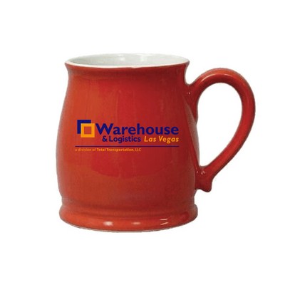 16 Oz. Spokane Barrel Two Tone Mug (Red Out/White In)