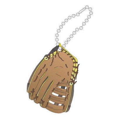 Baseball Glove Promotional Key Chain w/ Black Back (10 Square Inch)