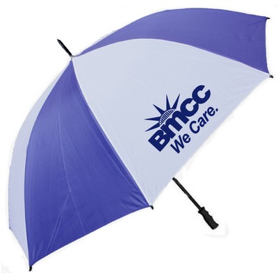 2 Tone Golf Umbrella - White/Blue (58" Arc)