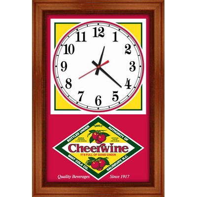 Solid Wood Framed Clock 12" x 18"